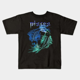 pisces fish astrology zodiac art design Kids T-Shirt